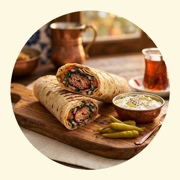 Adana Dürüm (sterk lammekebabwrap)